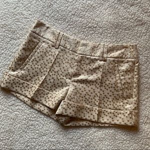 LAUREN CONRAD | Metallic Gold Polka Dot Shorts